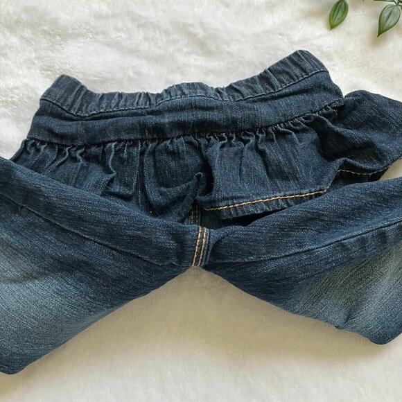 Gymboree Toddler Denim Jeans 18-24M | Blue Ruffle Peplum EUC - Picture 11 of 13